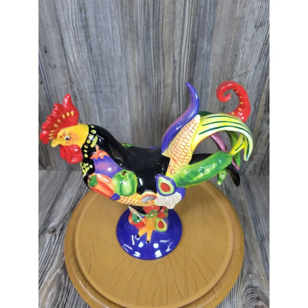 Poultry In Motion Rooster Figurine Chicken Salad Veggie Sharon Neuhaus Westland